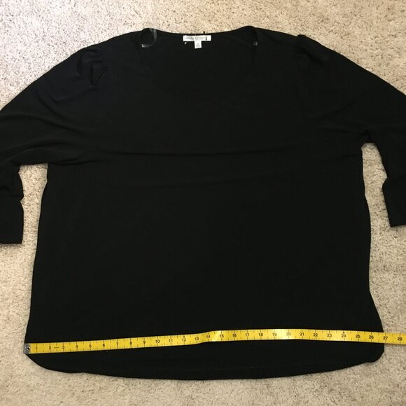 Green Envelope USA Made Witchy Black Bell Sleeve Top - Picture 14 of 16